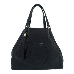 Gucci Soho Interlocking GG Pebbled Leather Tote